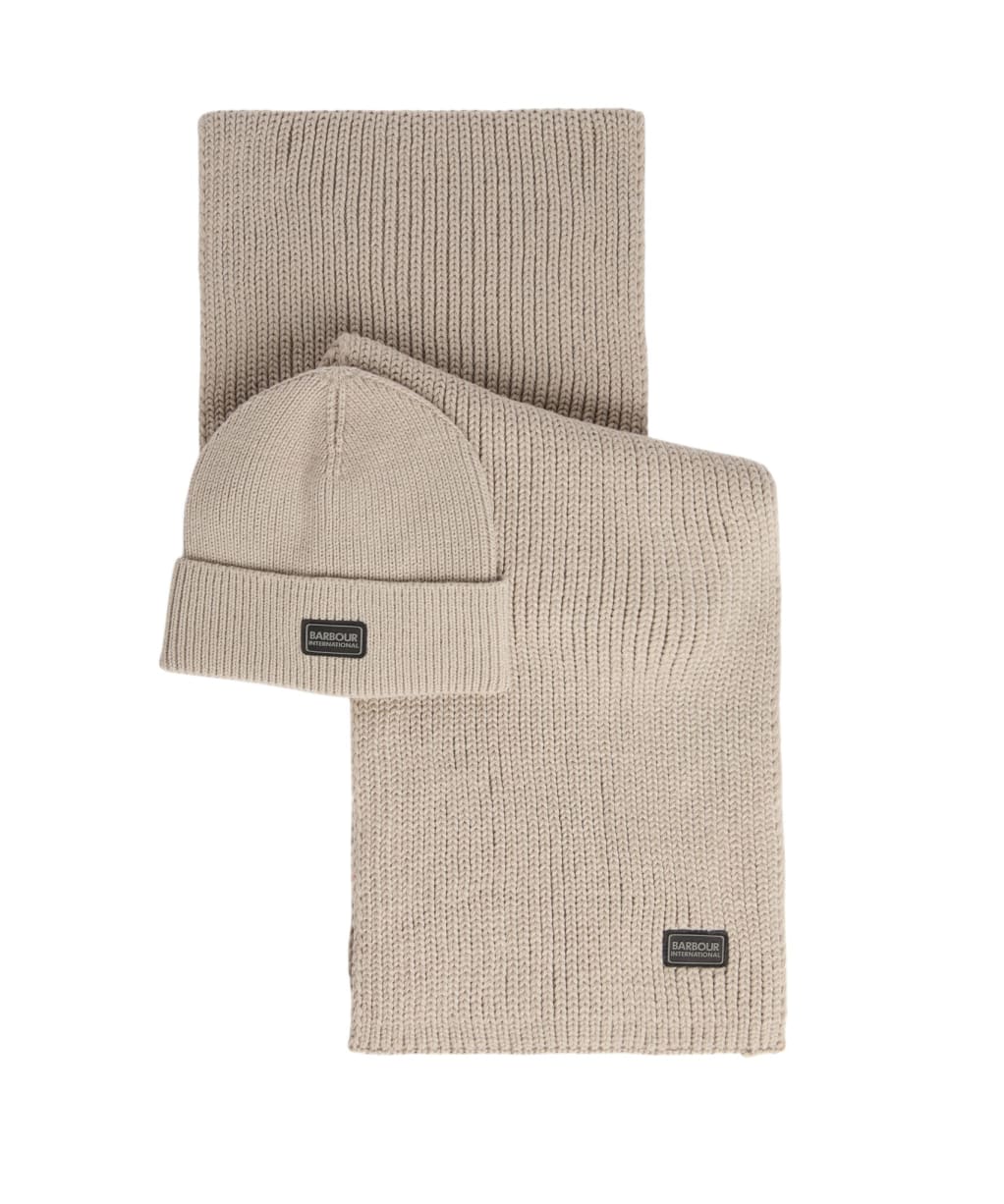 Men's Barbour International Sweeper Legacy Beanie Set - Concrete