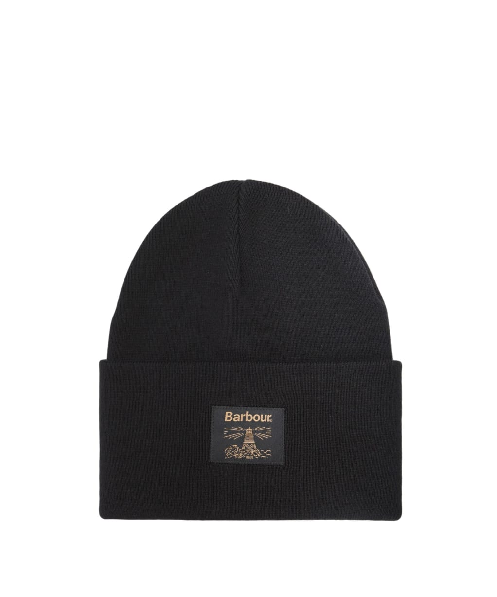 Men's Barbour Harton Beanie Hat - Black
