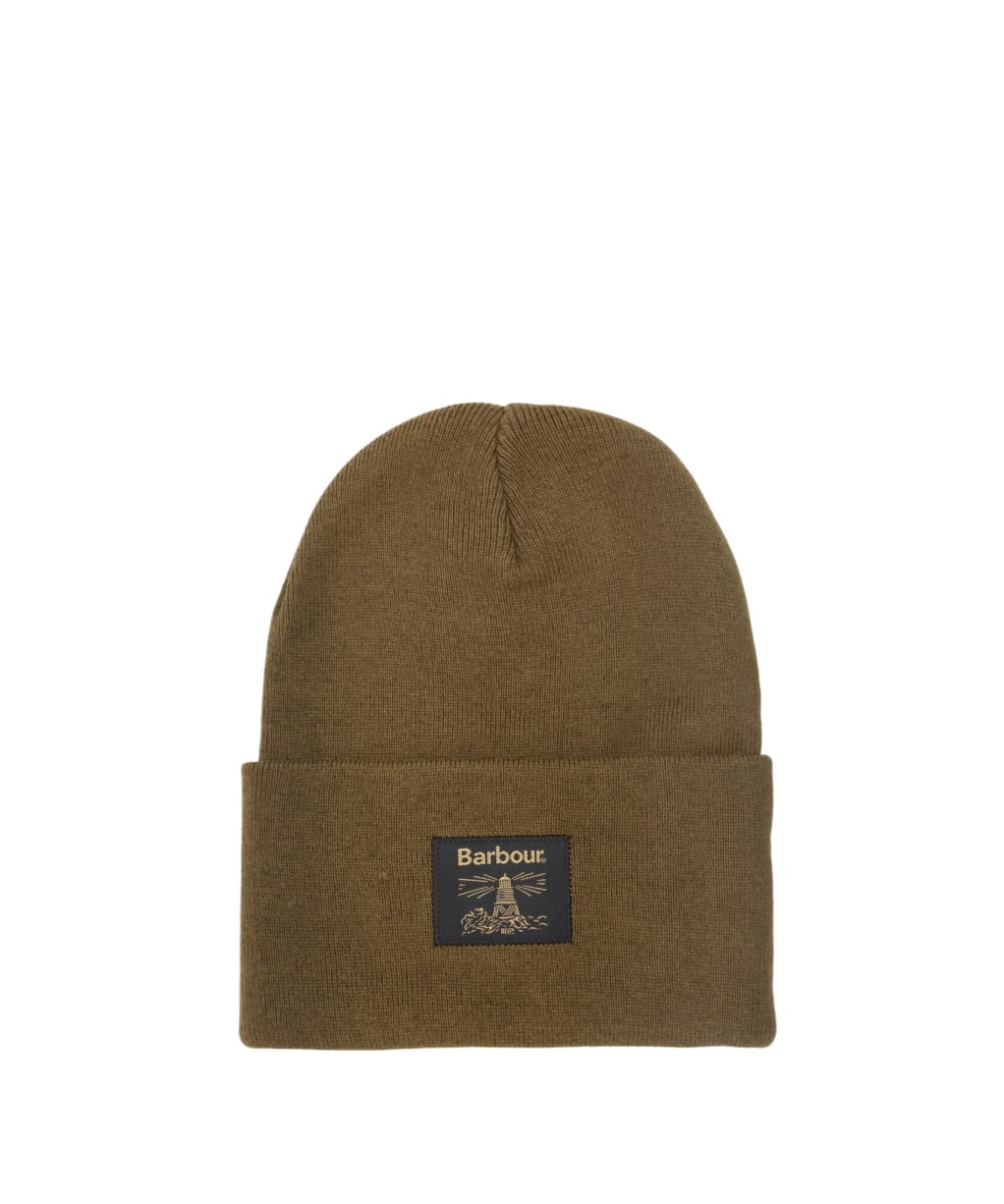 Men's Barbour Harton Beanie Hat - Dark Sand