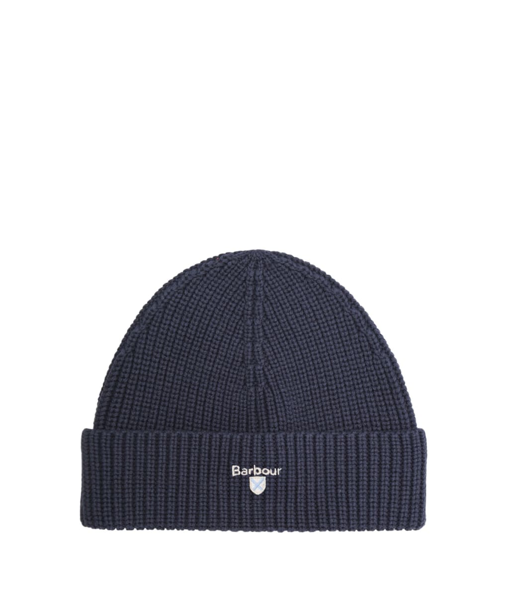 Men's Barbour Cascade Knitted Beanie Hat - Navy