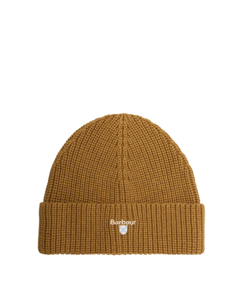 Men's Barbour Cascade Knitted Beanie Hat - Cumin