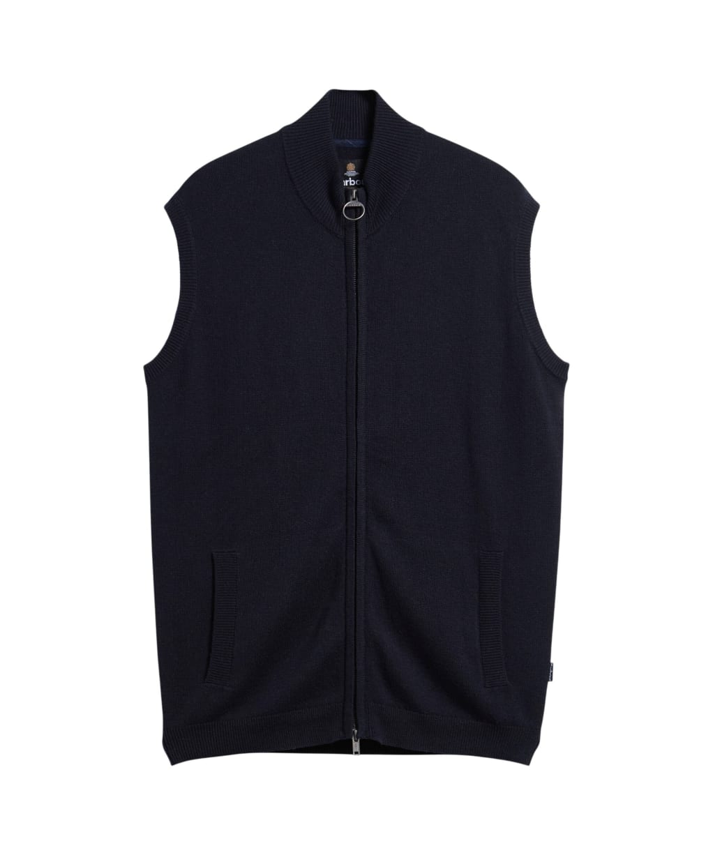 Men's Barbour Kelling Knitted Gilet - Navy