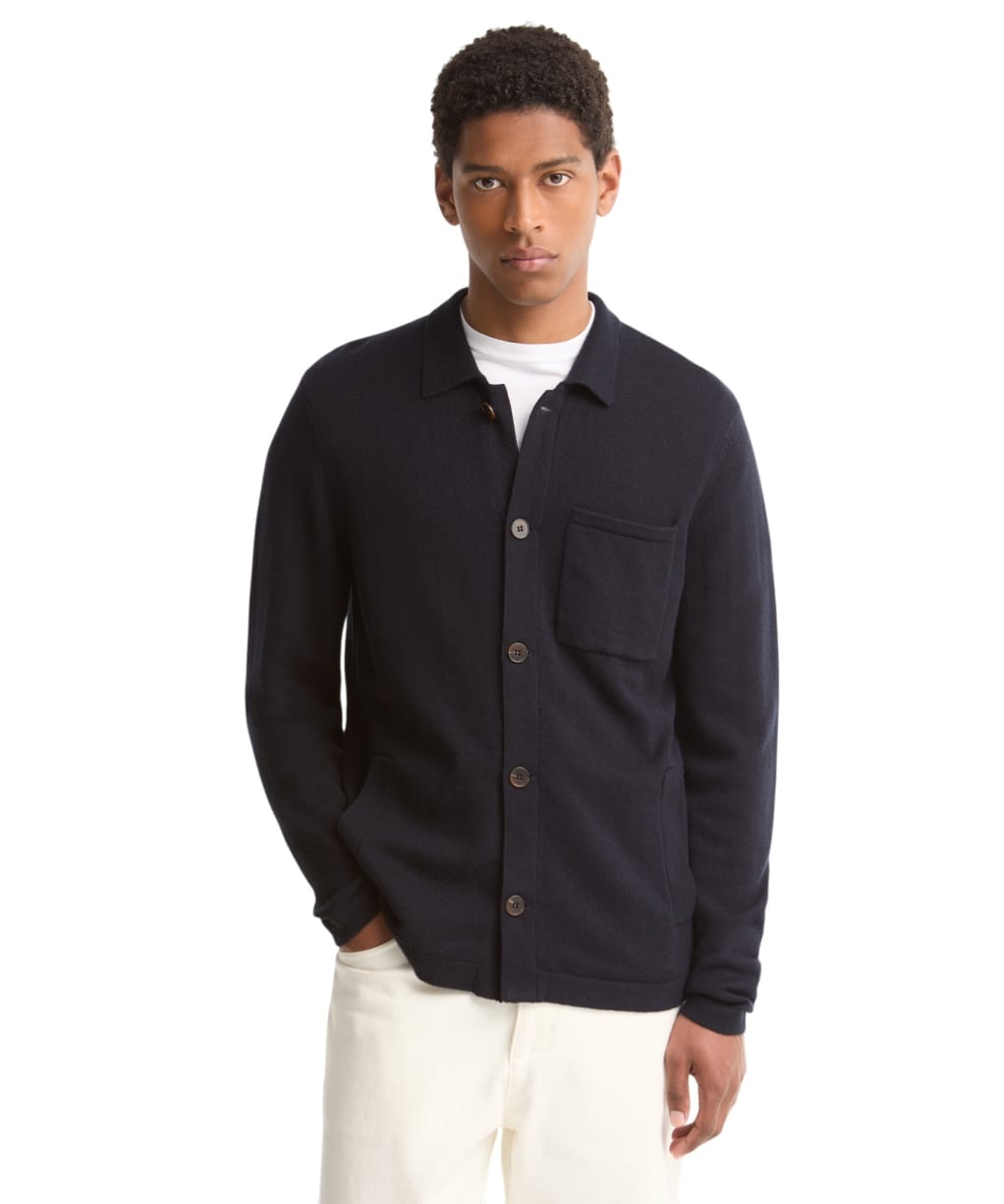 Men's Barbour Bellam Knitted Cardigan - Navy