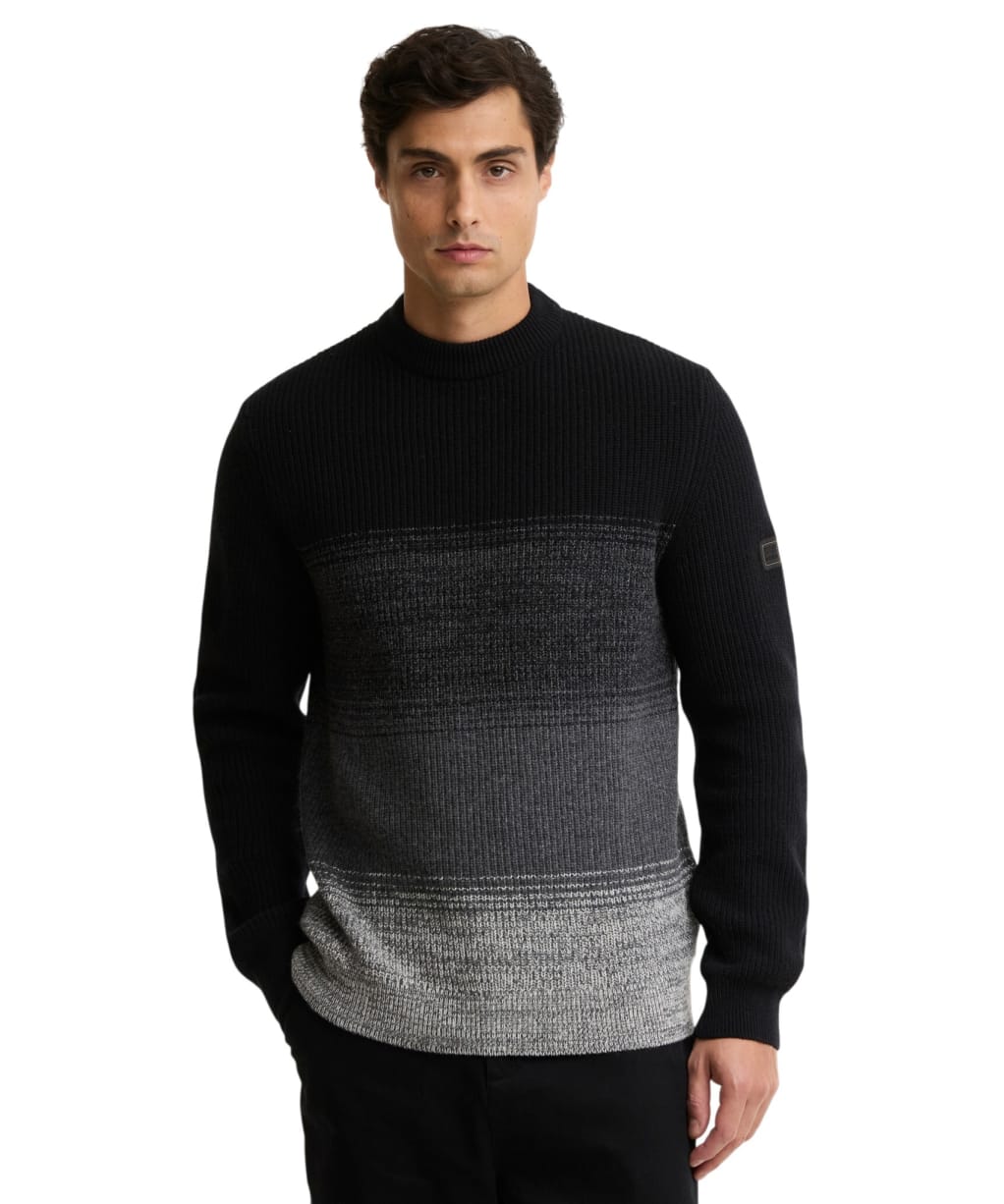 Men's Barbour International Raynes Crew Neck Jumper - Black
