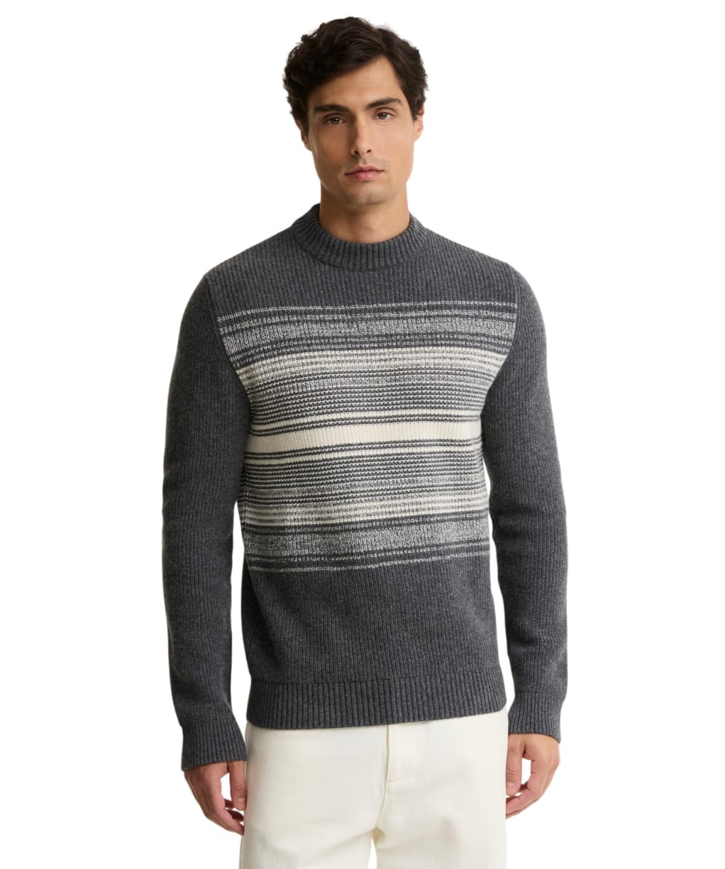 Men's Barbour International Monitor Crew Neck Jumper - Asphalt