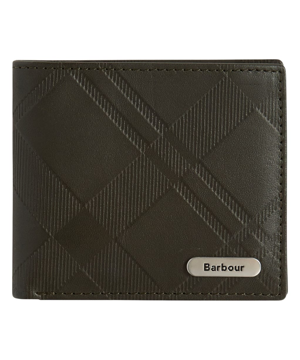 Men's Barbour Brunton Leather Wallet - Dark Olive