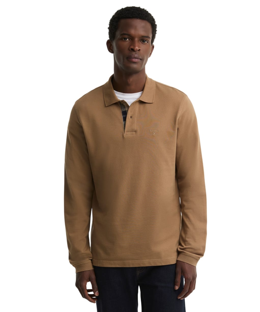 Men’s Barbour L/S Sports Polo Shirt - Sandstone