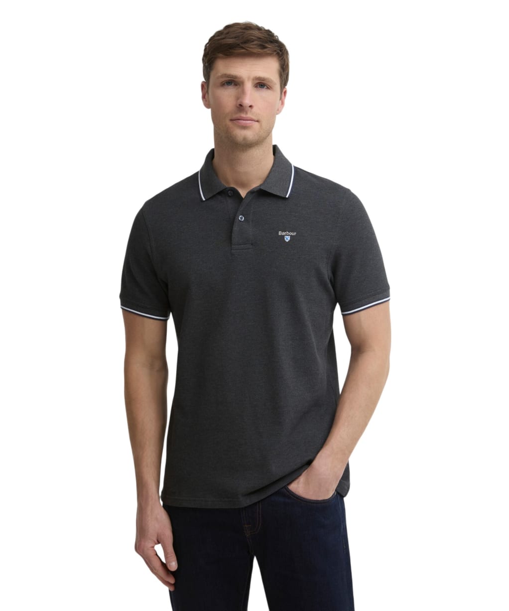 Men's Barbour Fielding Tailored Polo Shirt - Charcoal