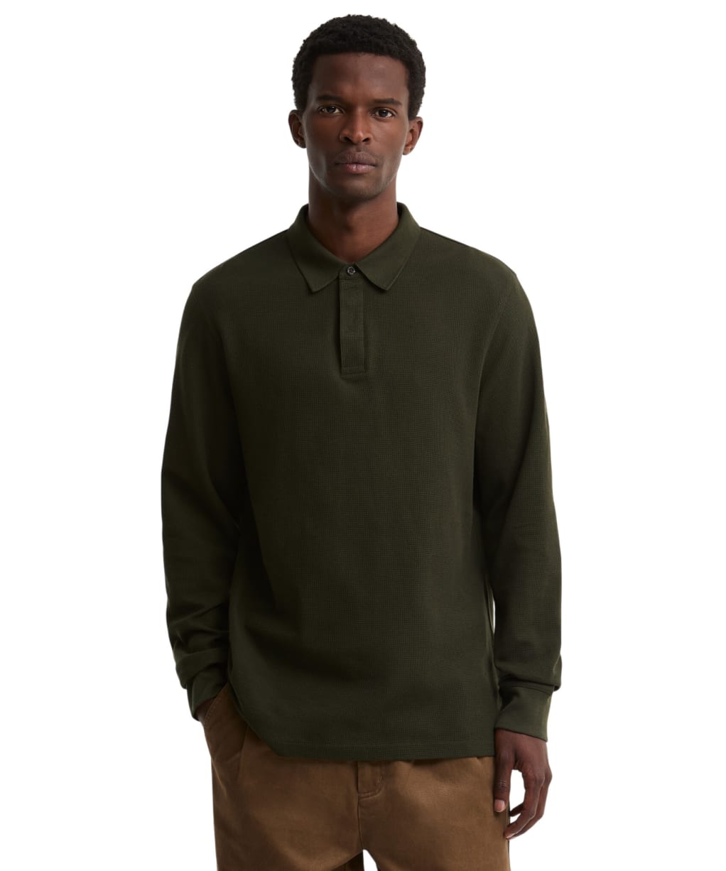 Men's Barbour Kentown Tailored Long Sleeve Polo Shirt - Sage
