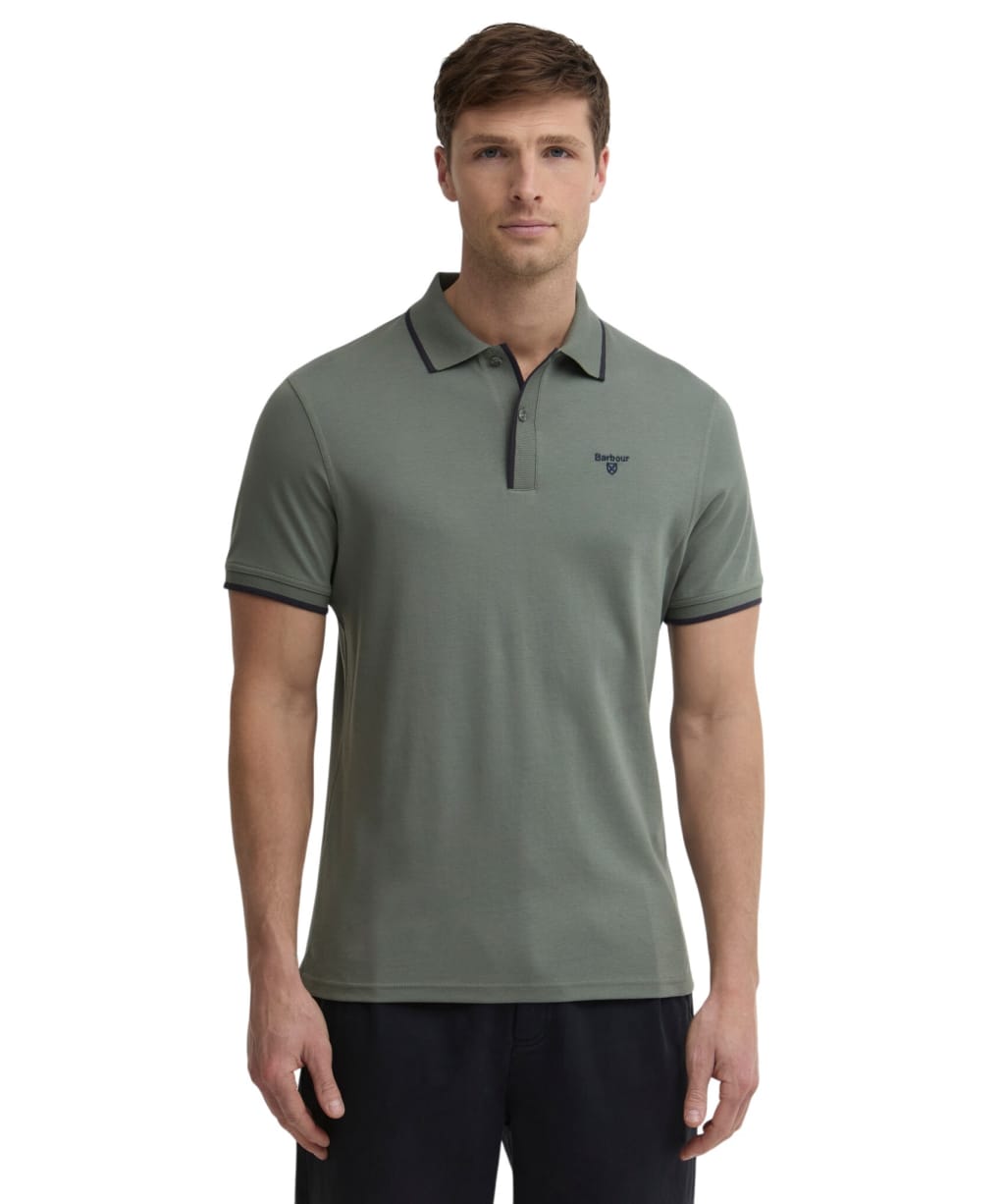 Men's Barbour Callock Tailored Polo Shirt - Agave Green