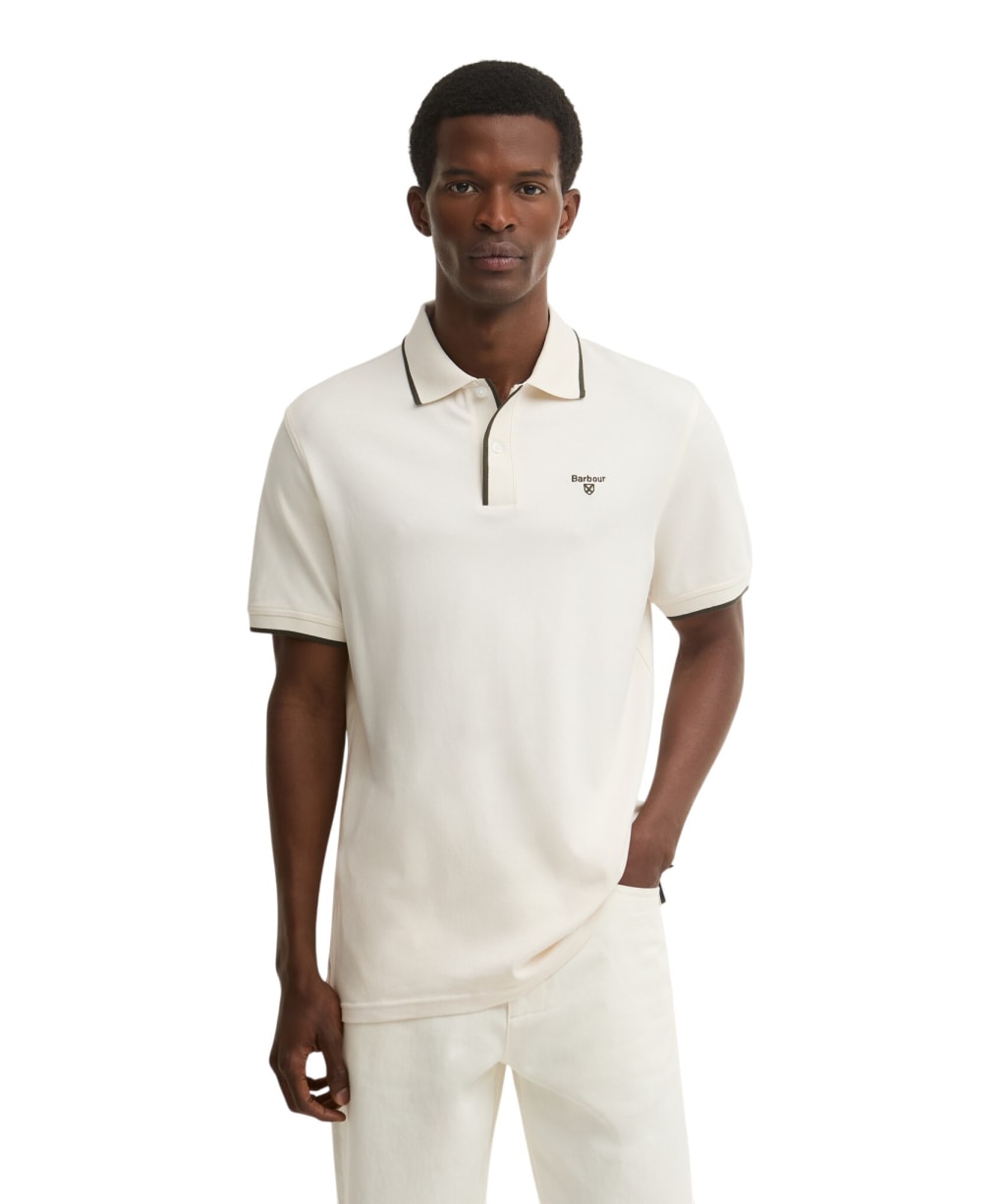 Men's Barbour Callock Tailored Polo Shirt - Whisper White