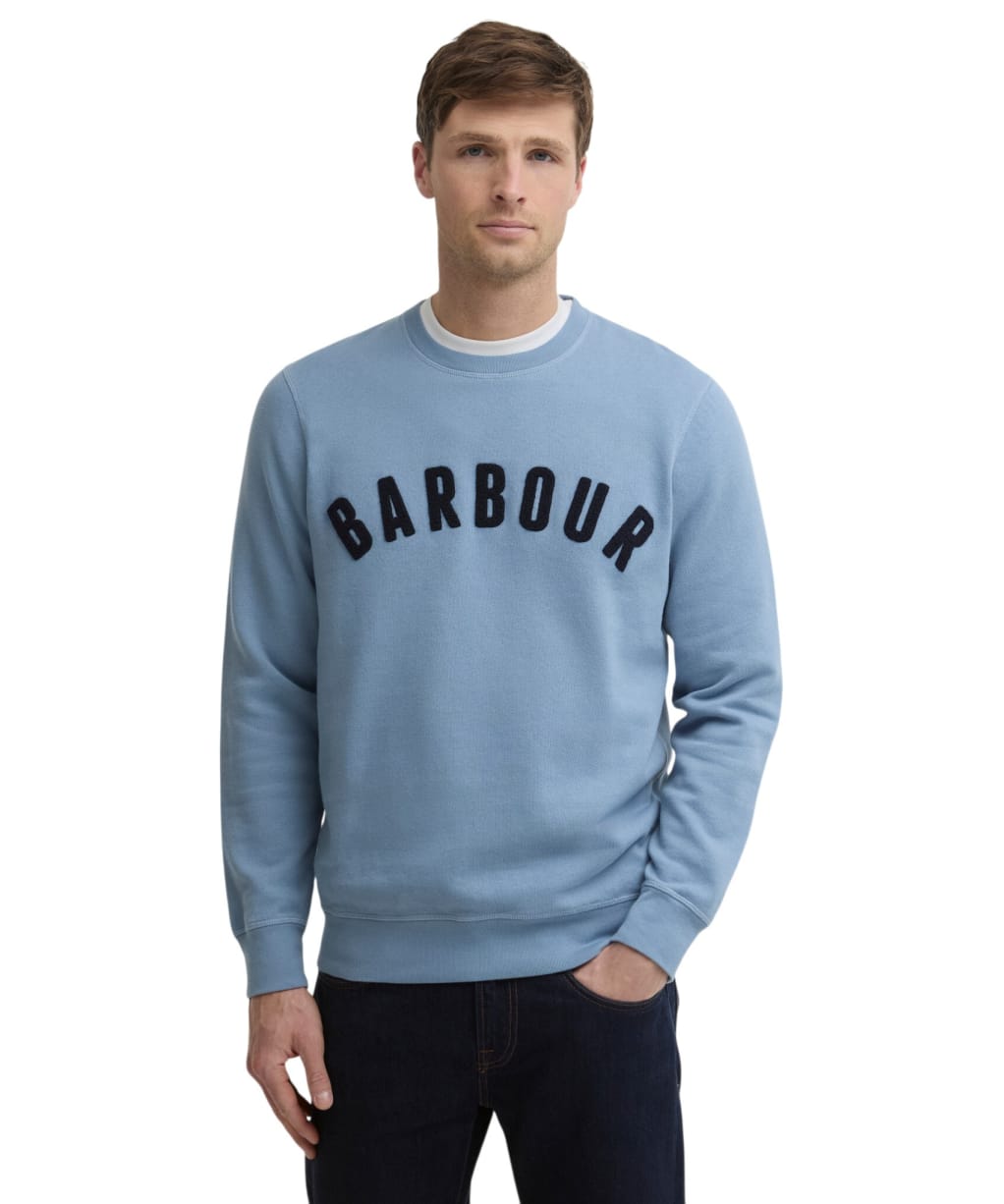 Men's Barbour Prep Logo Crew Sweater - Tarn Blue
