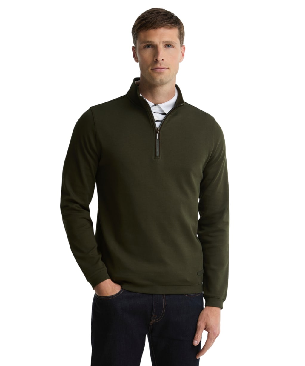 Men's Barbour Guy Half Zip Sweatshirt - Sage