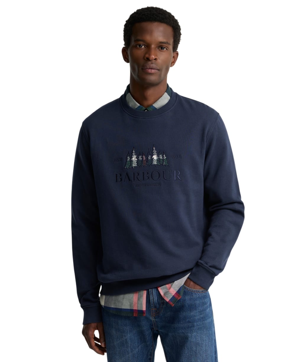 Men's Barbour Evergreen Crew Neck Sweatshirt - Navy