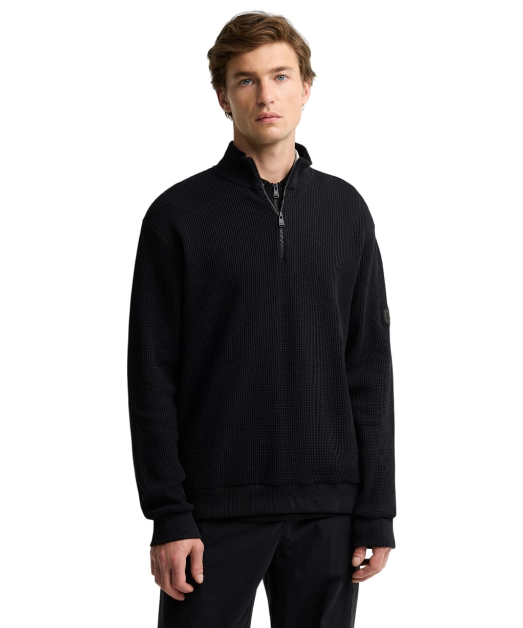 Men's Barbour International Curve Half Zip Sweatshirt - Black