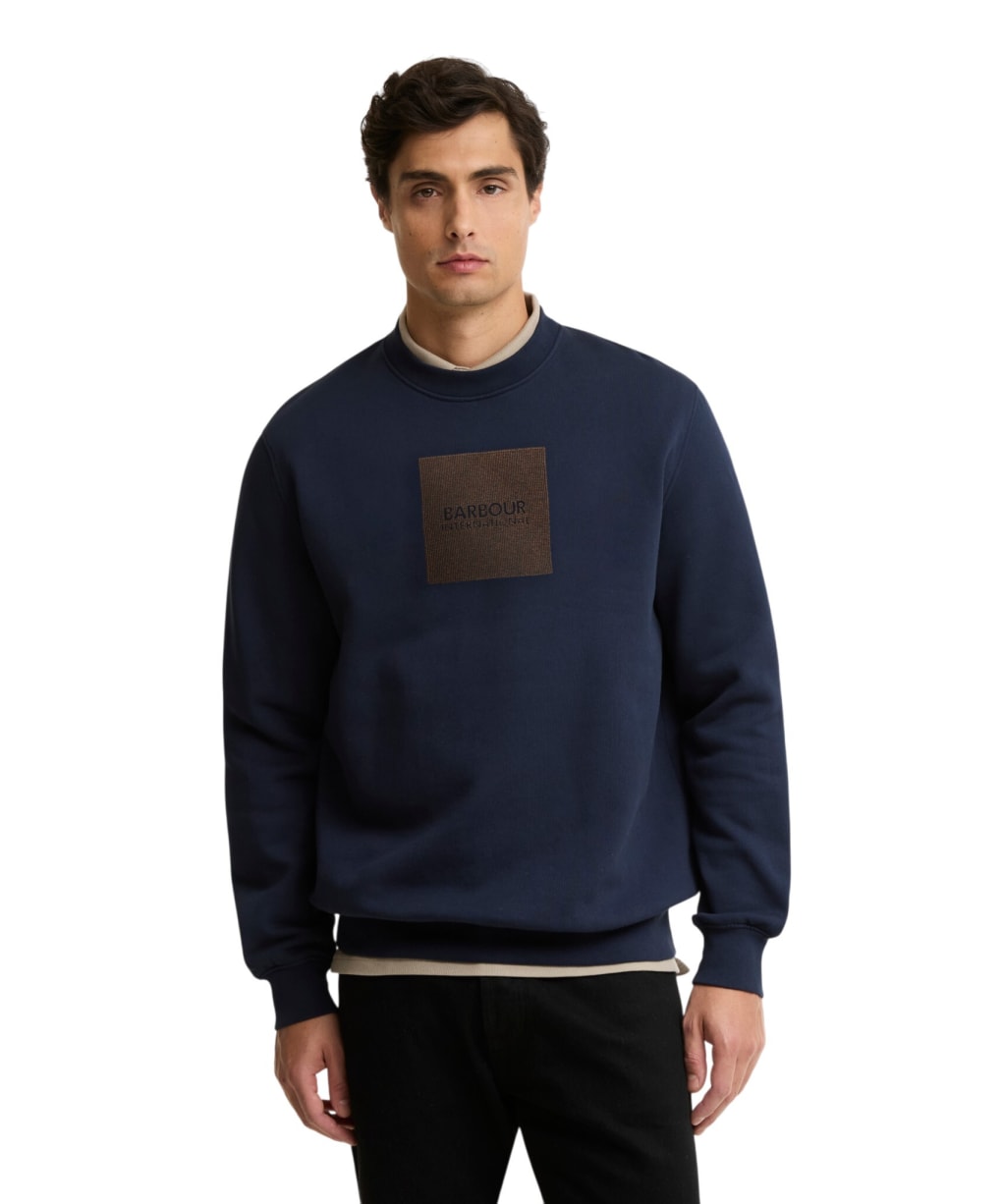 Men's Barbour International Burnett Sweatshirt - Navy Blazer