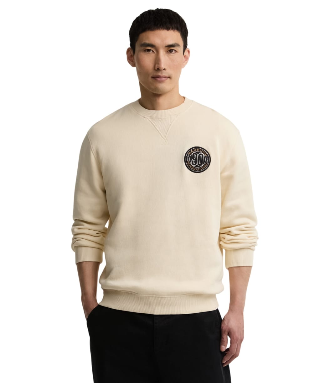 Men's Barbour International 90th Anniversary Graphic Sweatshirt - Chalk