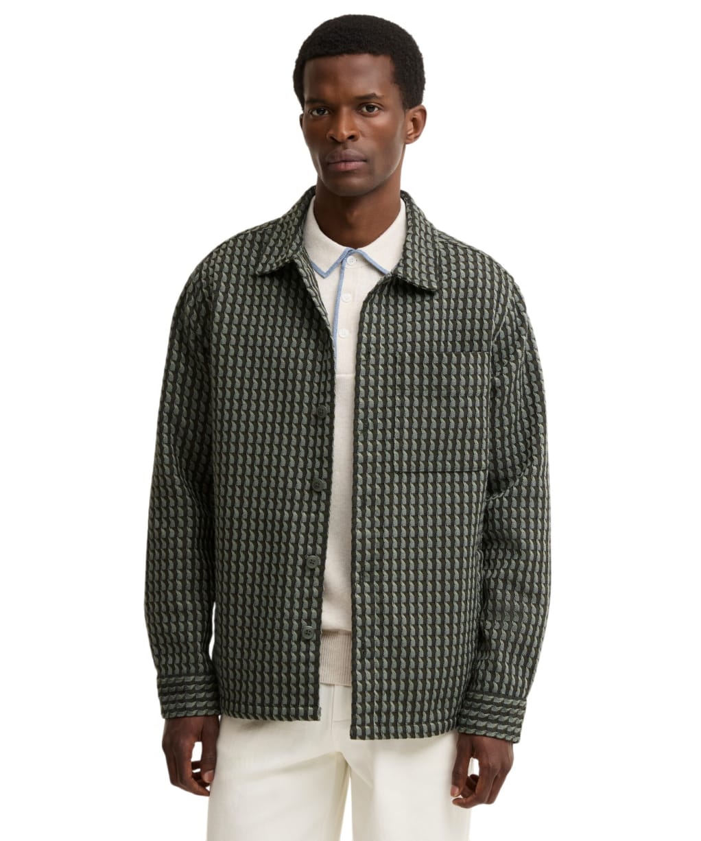 Men's Barbour Emlyn Textured Overshirt - Sage