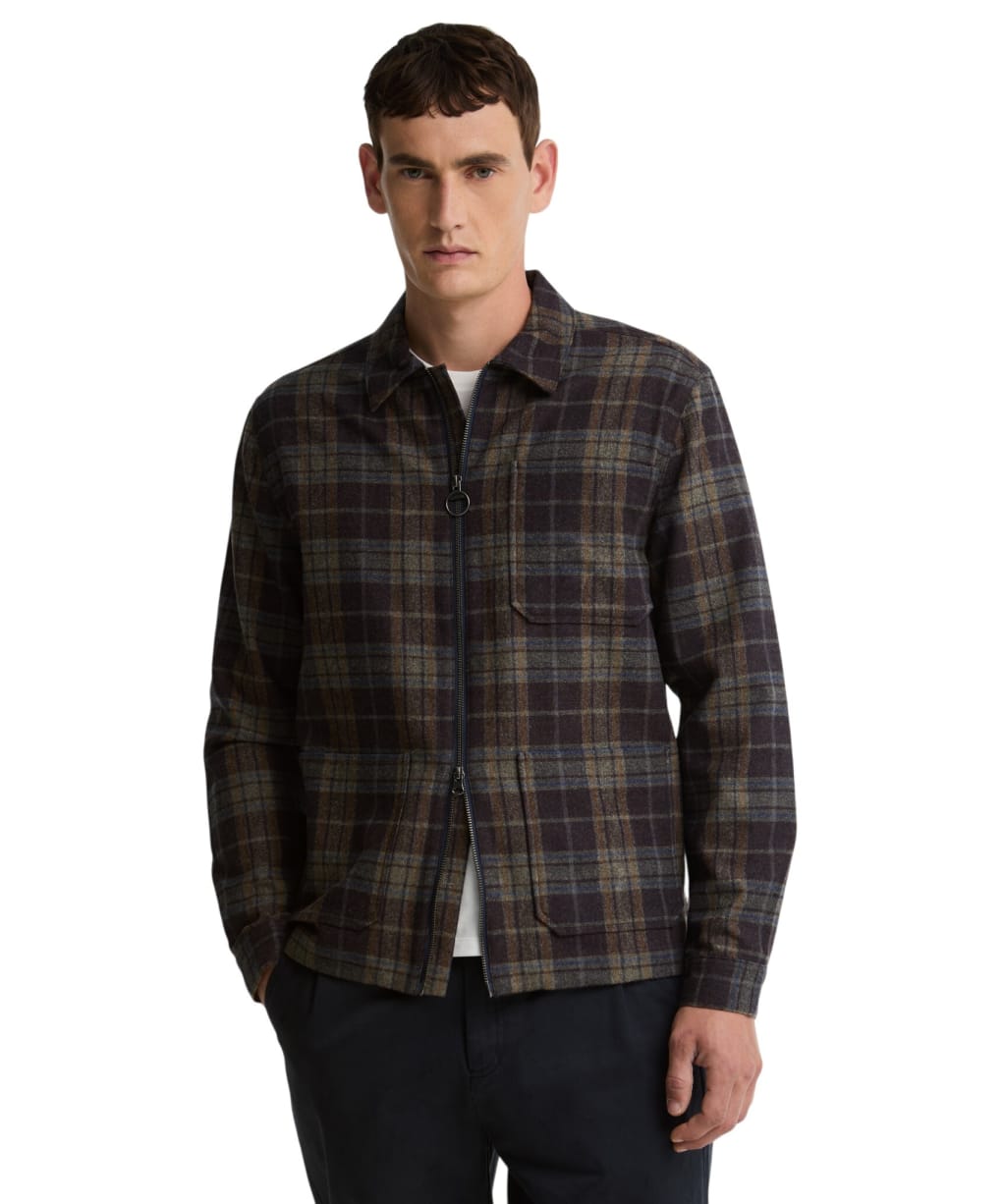 Men's Barbour Northfield Checked Overshirt - Brown