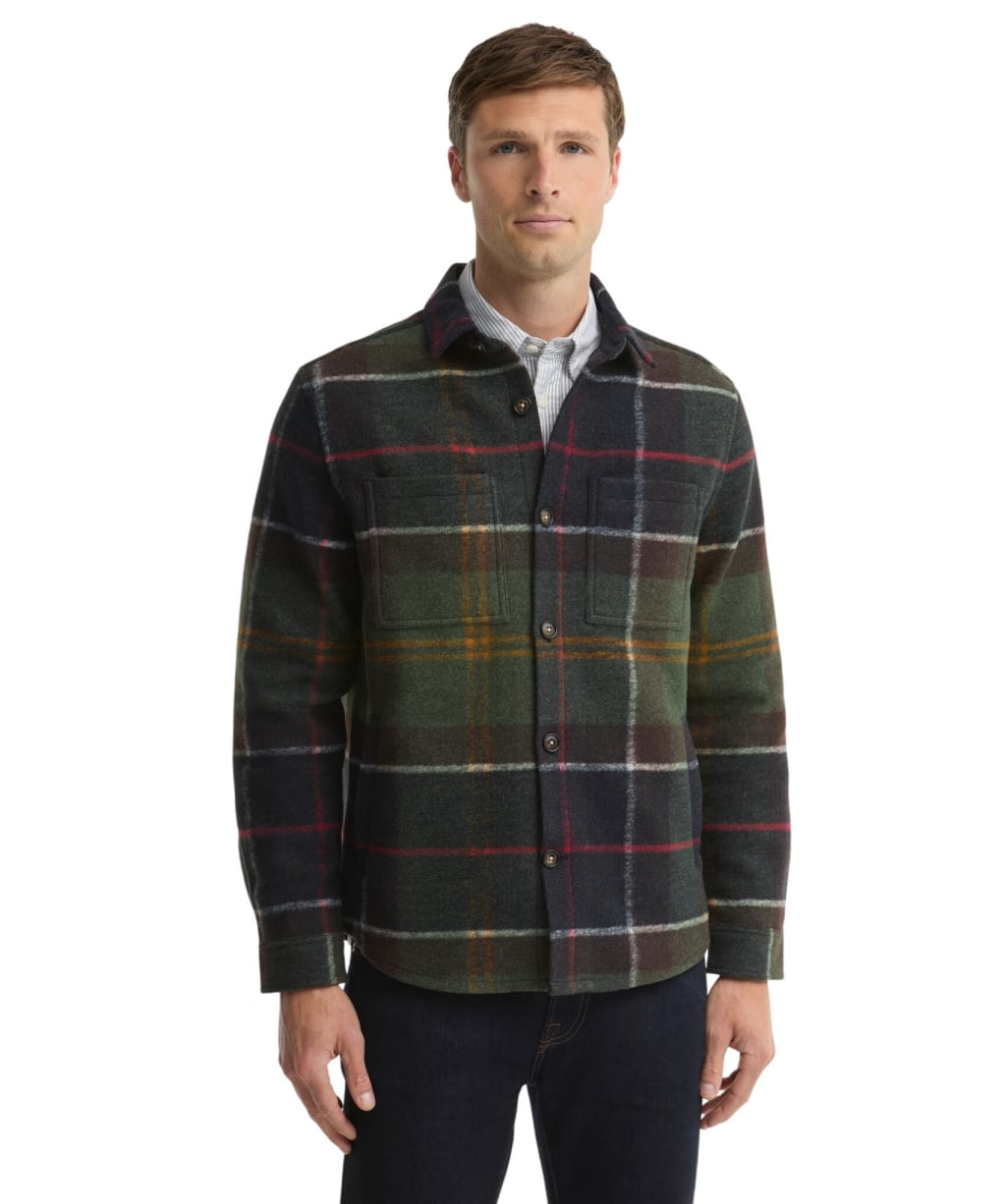 Men's Barbour Woodlane Brushed Check Overshirt - Classic Tartan