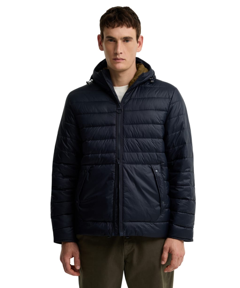  Men's Barbour Re-Engineered Hadden Quilted Jacket - Dark Navy