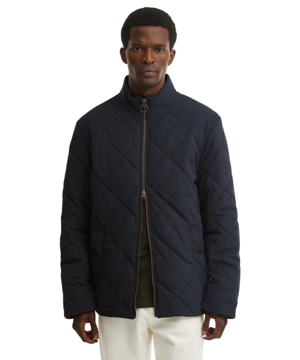 Men's Barbour Corden Quilted Jacket - Dark Navy