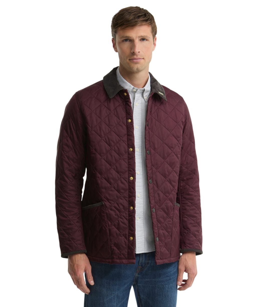 Men's Barbour Icons Heritage Liddesdale Quilted Jacket - Bordeaux