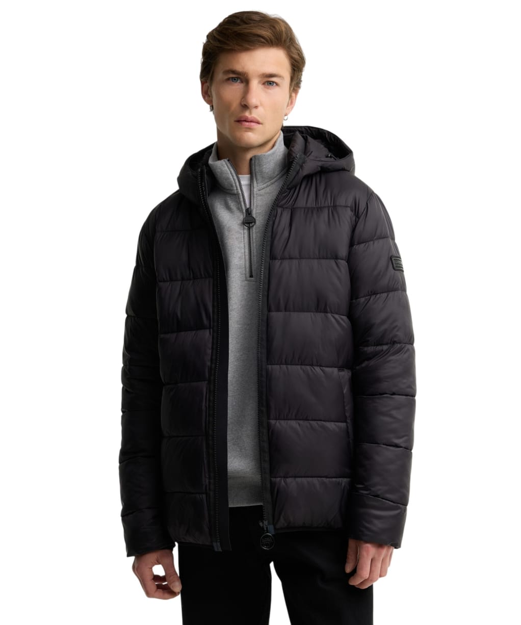 Men's Barbour International Bobber Puffer Jacket - Black