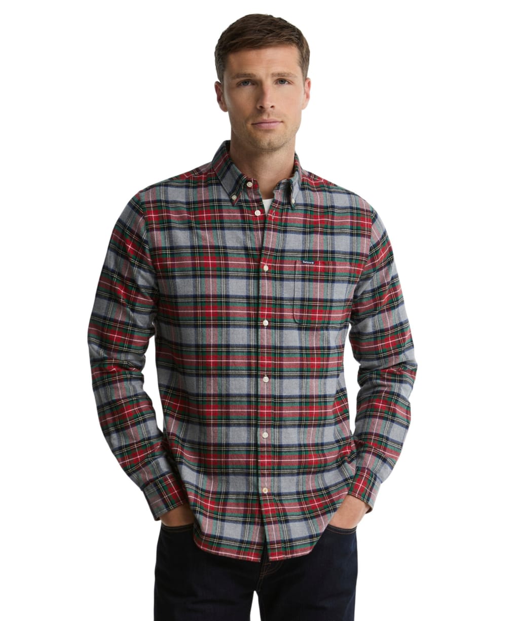Men’s Barbour Ronan Tailored Shirt - Mid Grey Marl