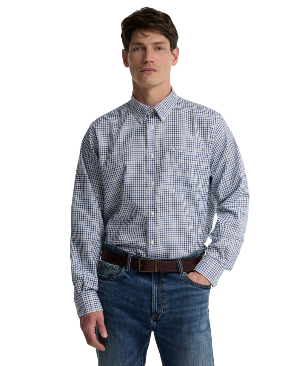 Men’s Barbour Henderson Thermo Weave Shirt - Deep Blue