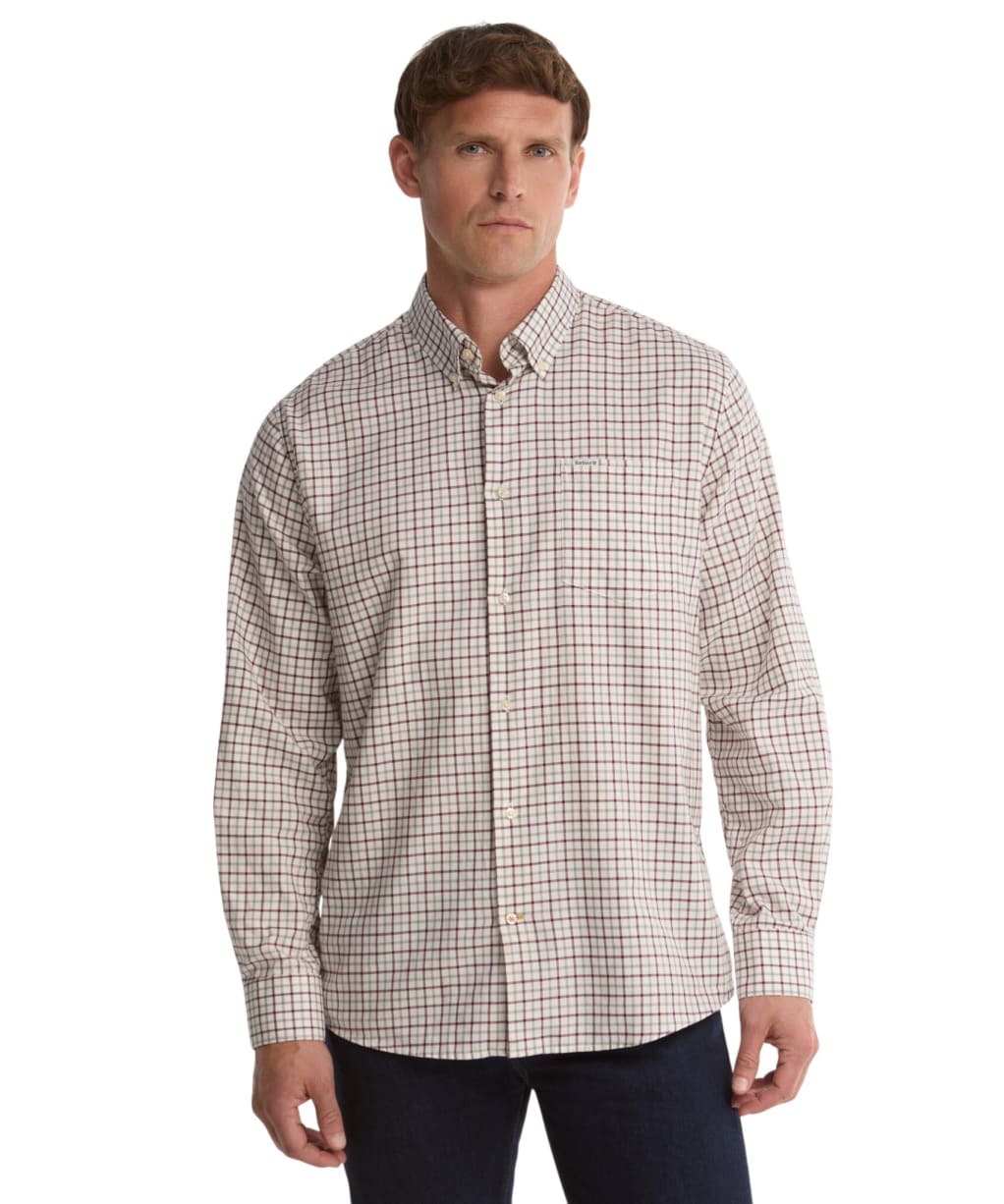Men’s Barbour Preston Regular Fit Shirt - Dark Bordeaux