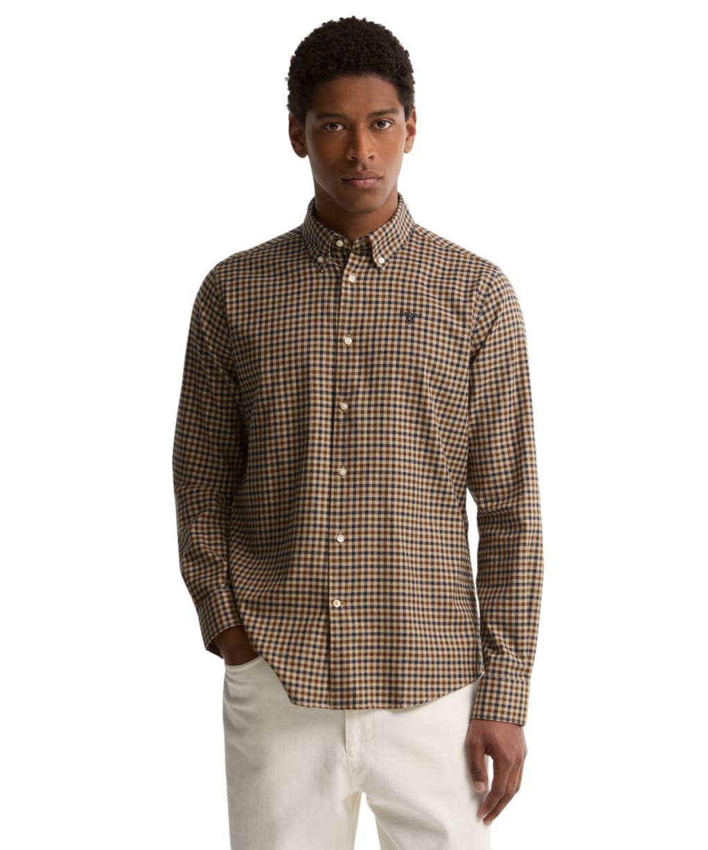 Men's Barbour Finkle Tailored Shirt - Dark Sand