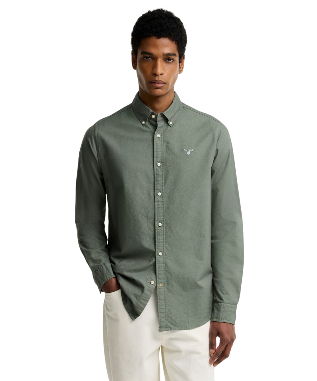 Men's Barbour Oxtown Tailored Shirt - Agave Green
