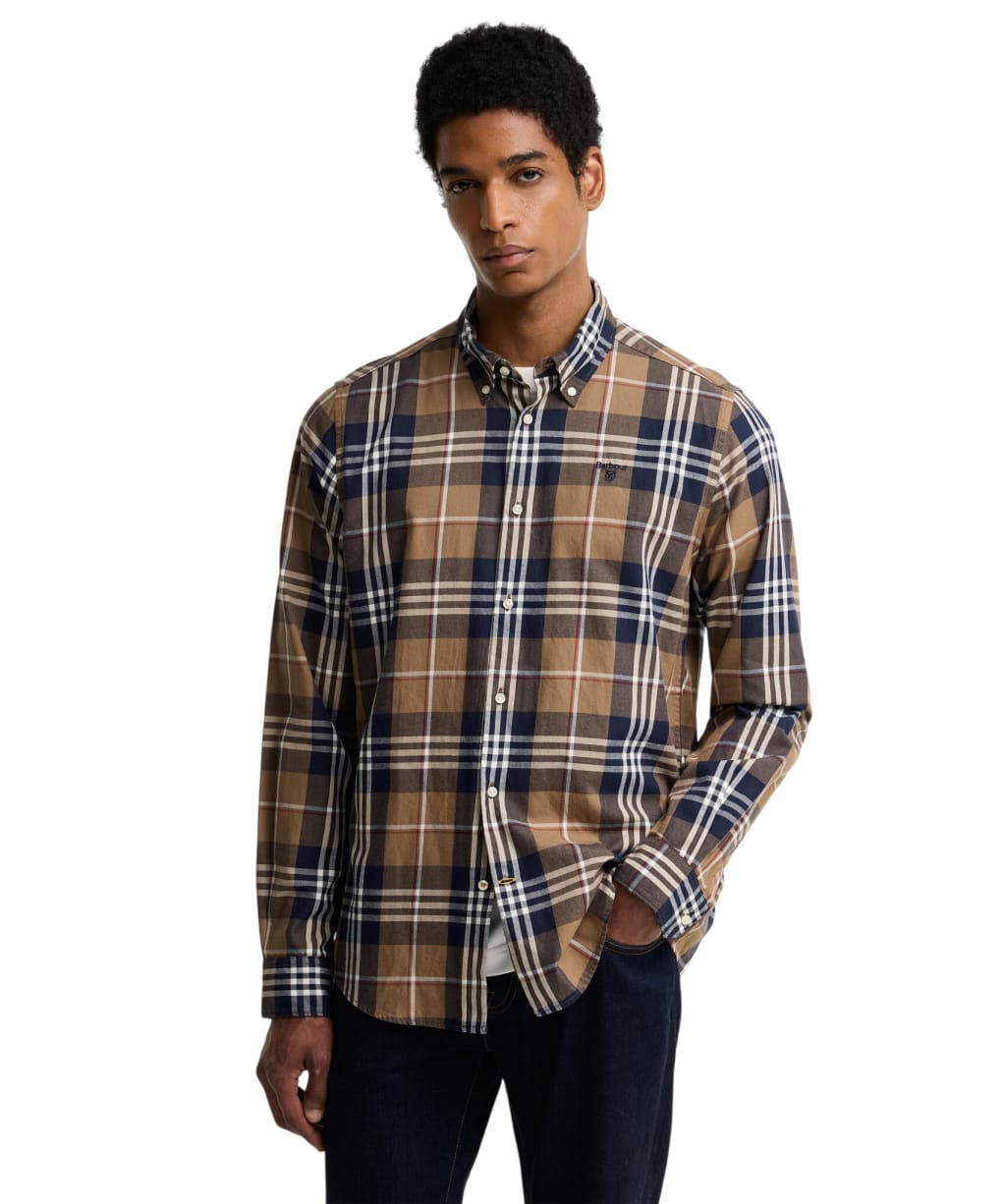 Men's Barbour Edgar Tailored Shirt - Stone
