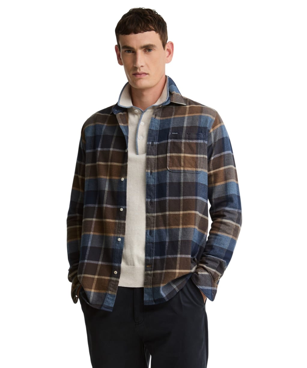 Men's Barbour Copswell Relaxed Checked Shirt - Dark Sand