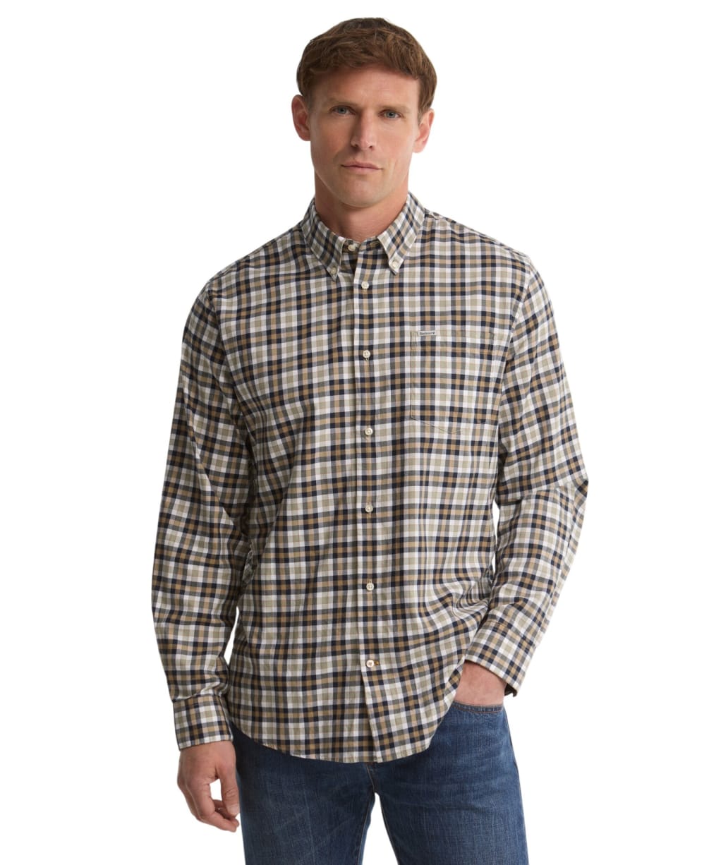 Men's Barbour Fallowlane Regular Fit Checked Shirt - Navy