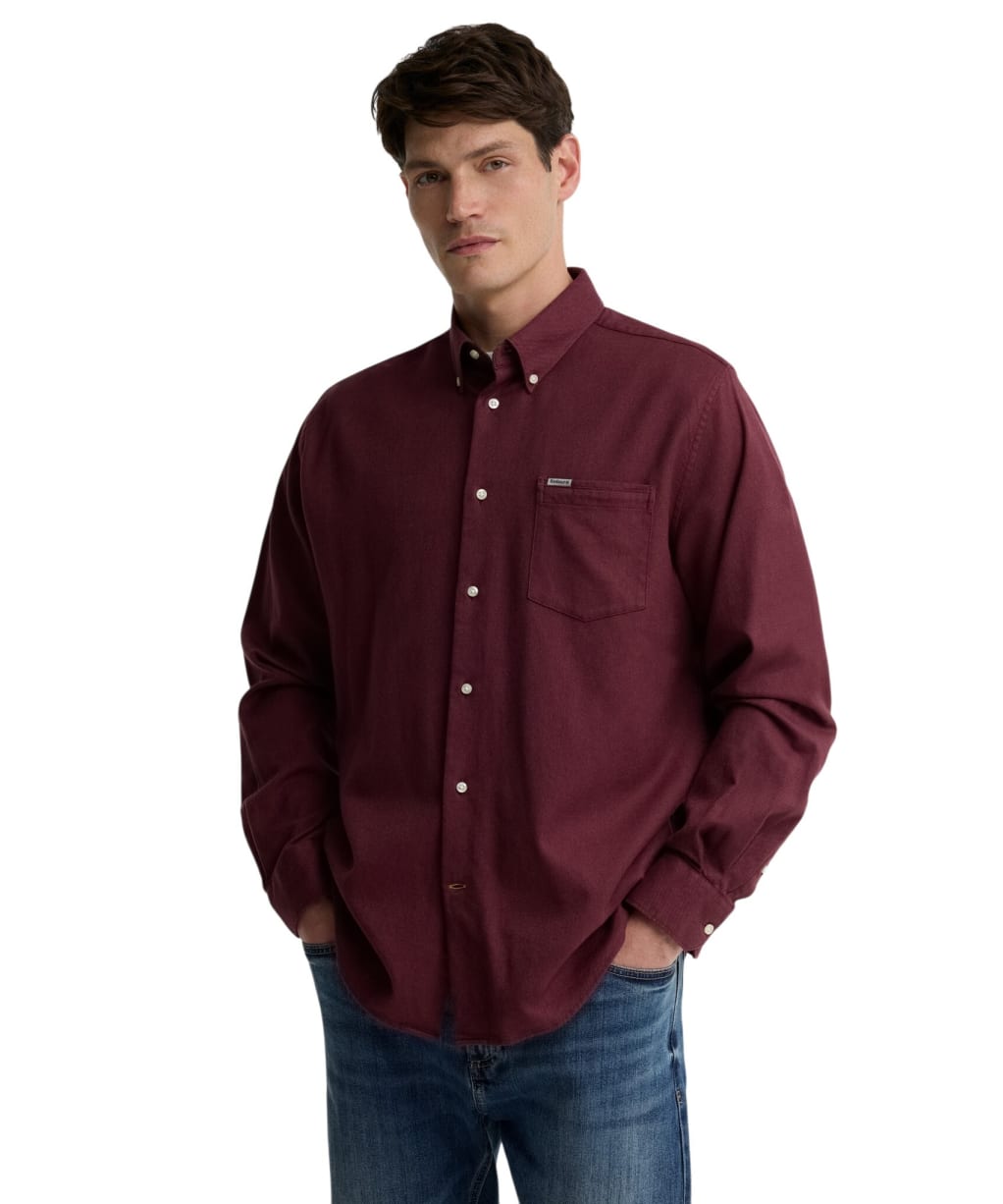 Men's Barbour Sparrowhill Regular Fit Shirt - Dark Bordeaux