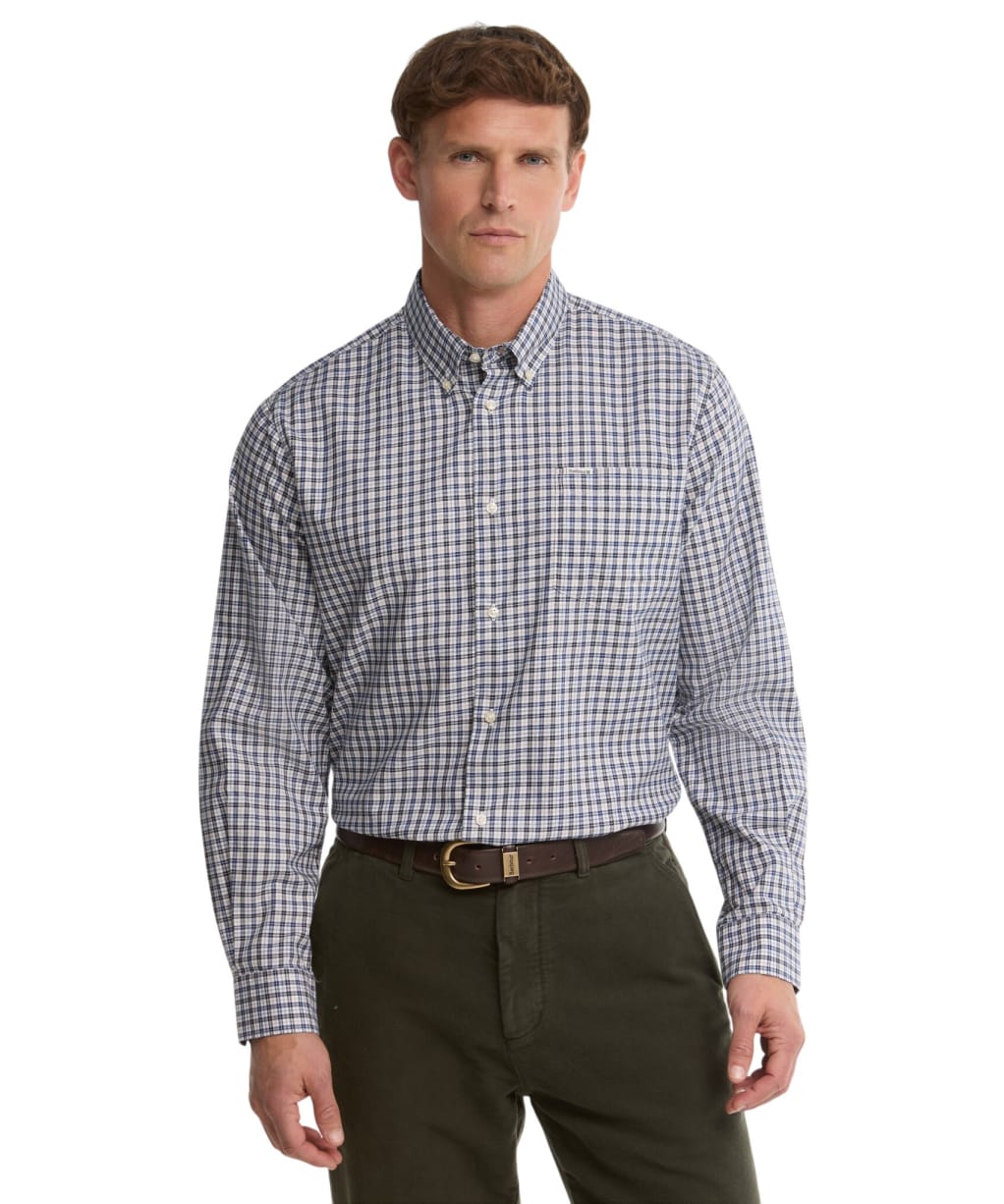 Men's Barbour William Regular Fit Checked Shirt - Navy