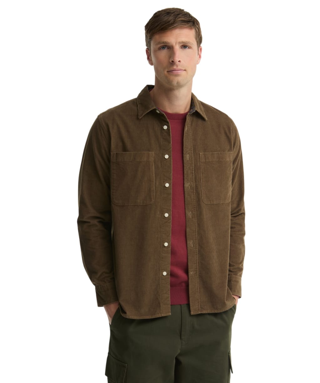 Men's Barbour Authentic Cord Shirt - Beech