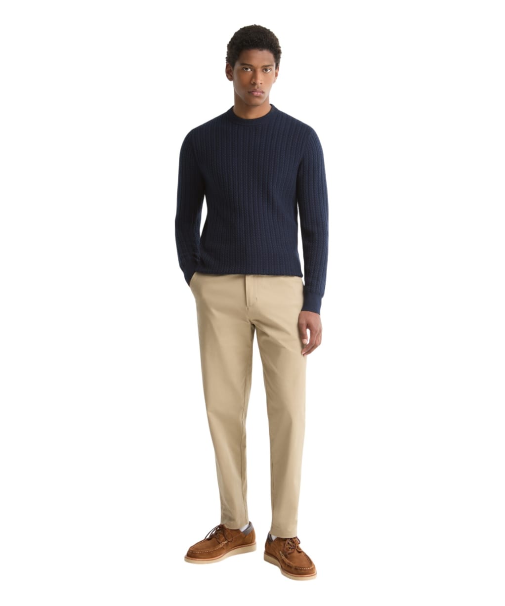 Men's Barbour Sueded Sateen Tailored Fit Trouser - Washed Stone
