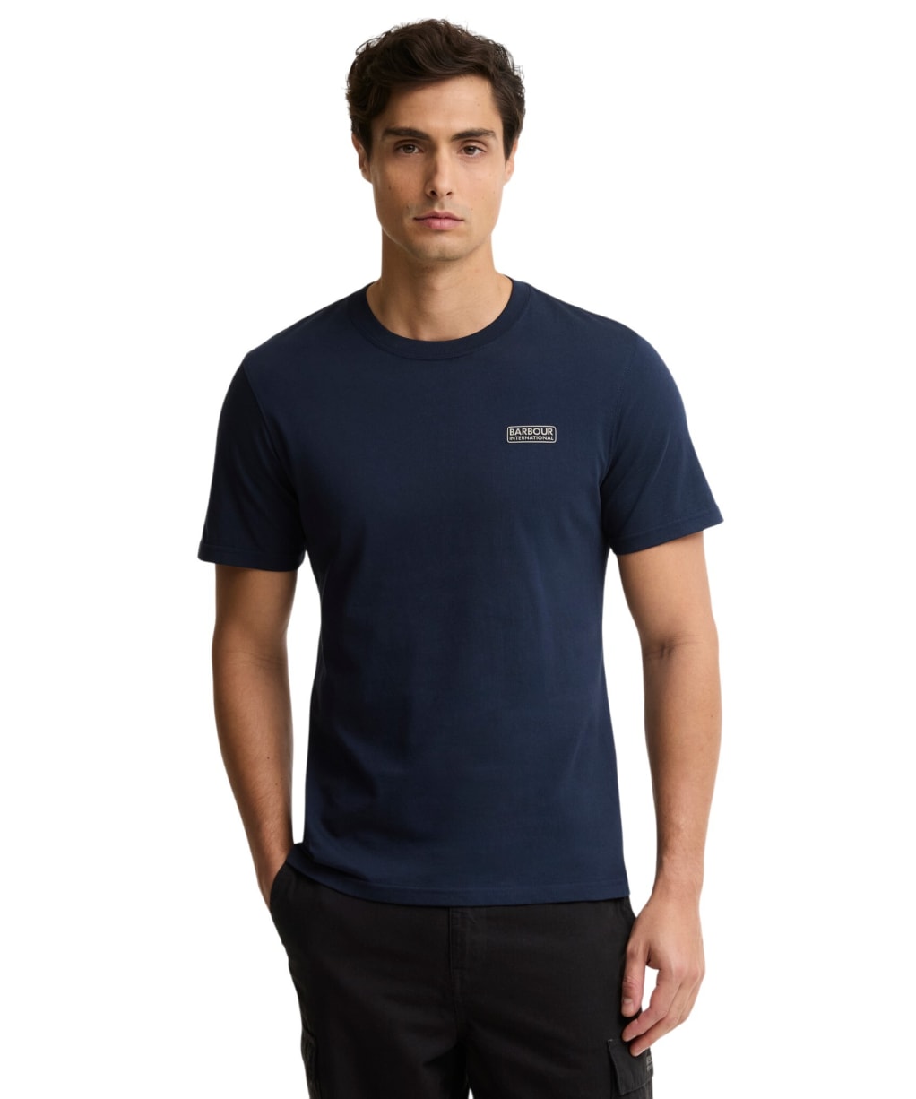 Men's Barbour International Small Logo Tee - Navy Blazer