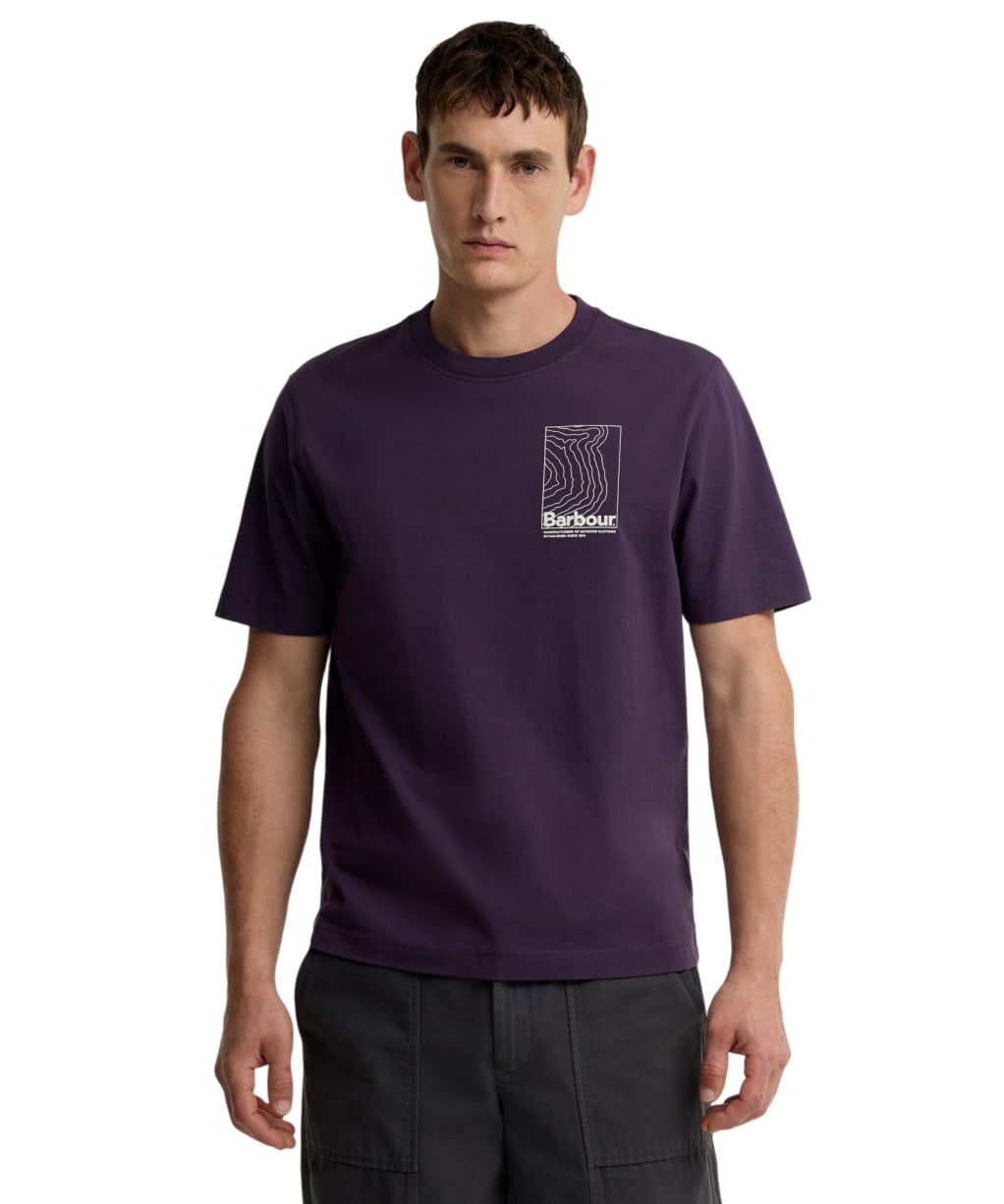 Men's Barbour Woodbine Relaxed Graphic T-Shirt - Grape