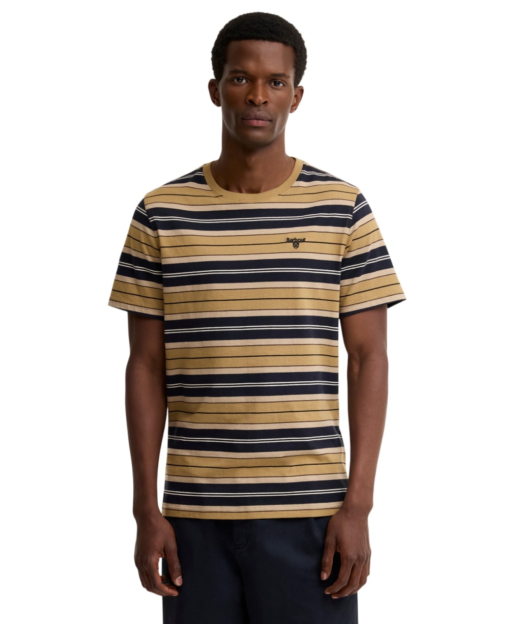 Men's Barbour Tartham Tailored Stripe T-Shirt - Stone