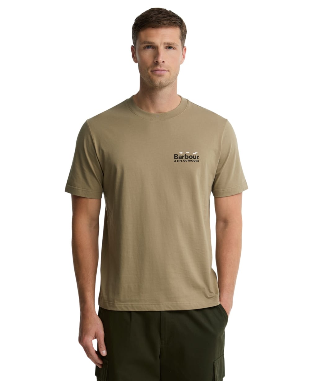 Men's Barbour Fly Home Relaxed Graphic T-Shirt - Mushroom