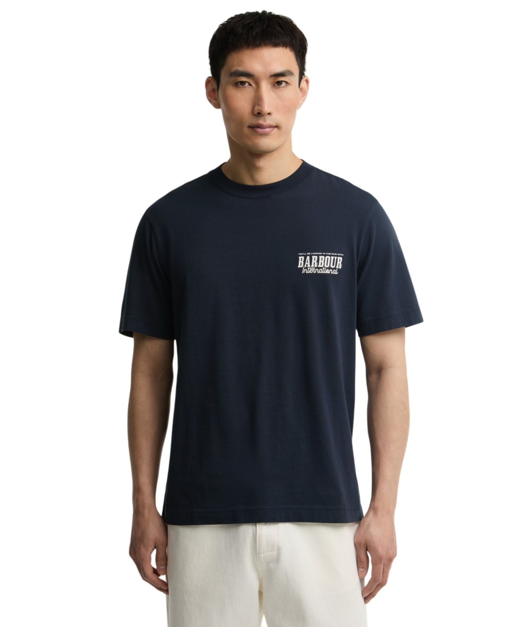 Men's Barbour International Pull Graphic T-Shirt - Navy