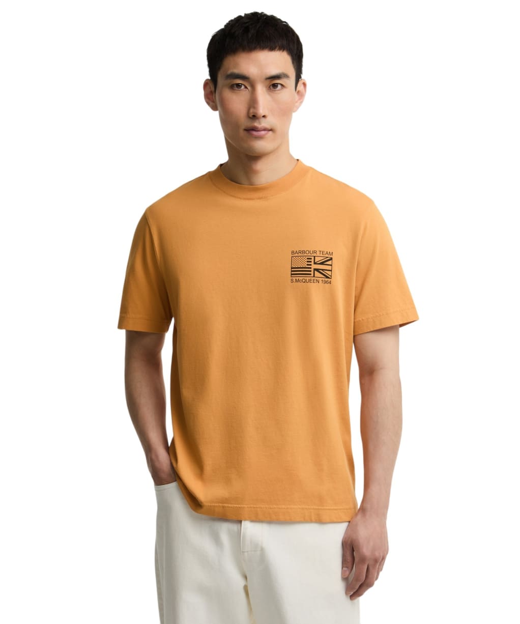 Men's Barbour International Steve McQueen Grange Graphic T-Shirt - Honey