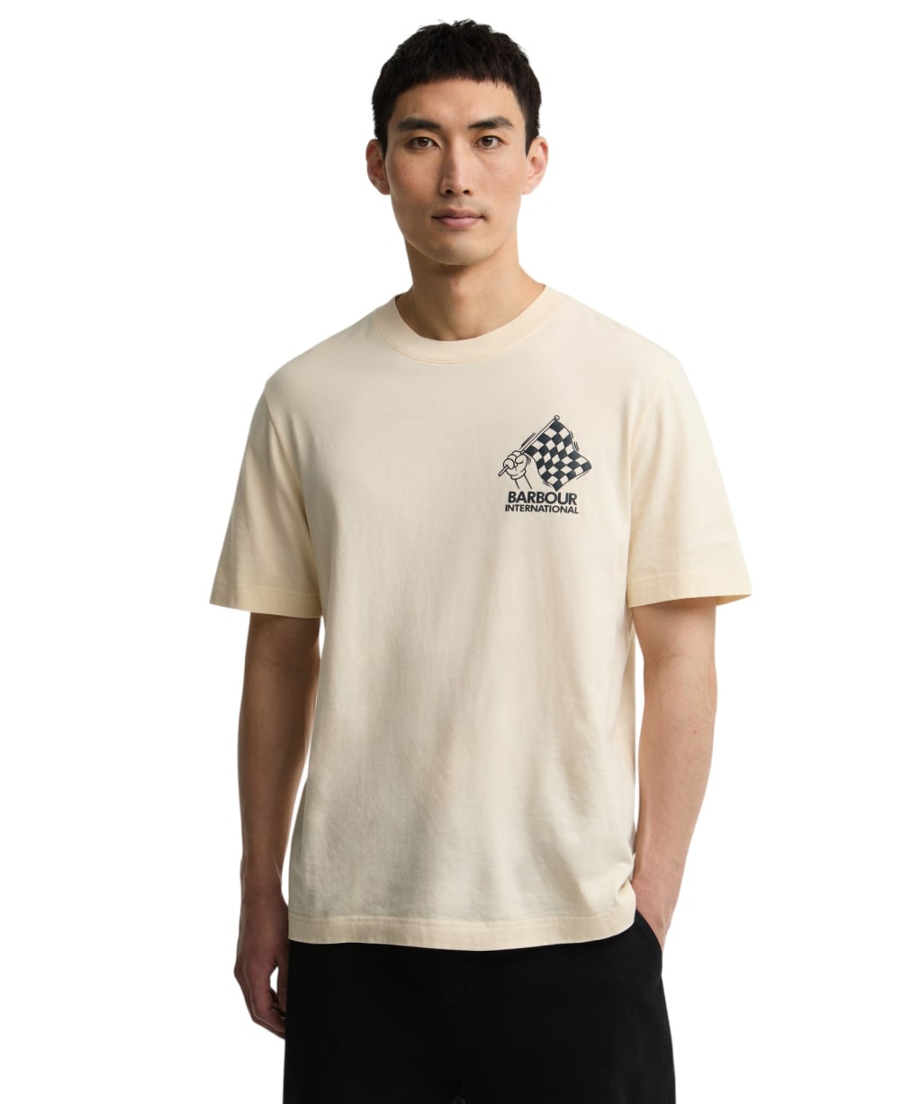 Men's Barbour International Herman Graphic T-Shirt - Chalk