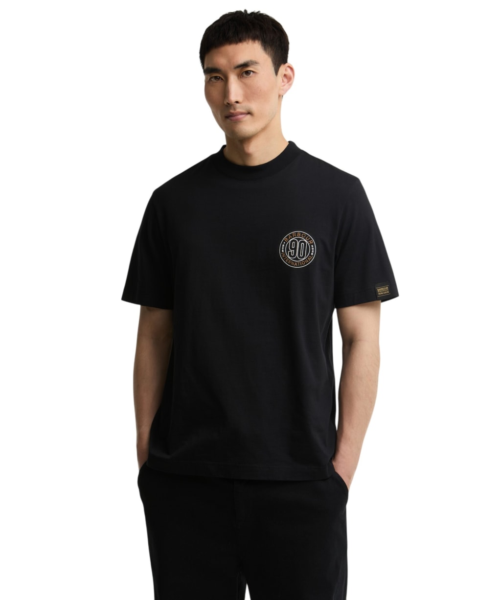 Men's Barbour International 90th Anniversary Graphic T-Shirt - Black
