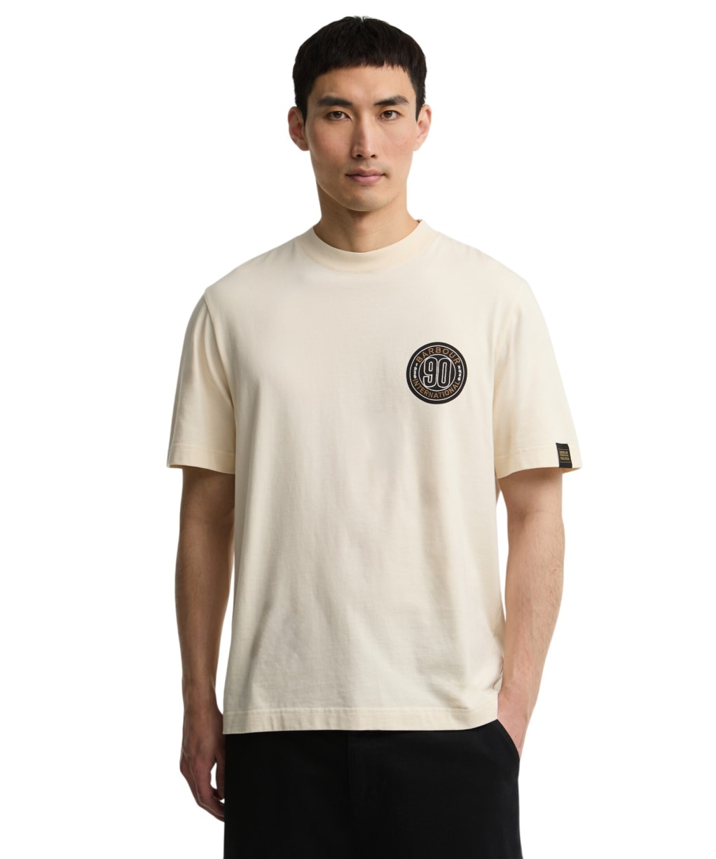 Men's Barbour International 90th Anniversary Graphic T-Shirt - Chalk