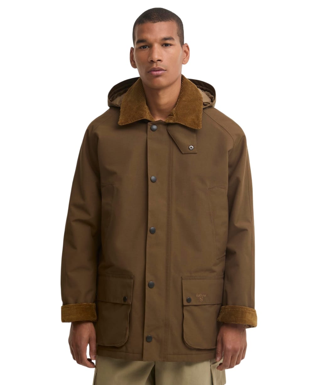Men's Barbour Winter Ashby Waterproof Jacket - Dark Sand